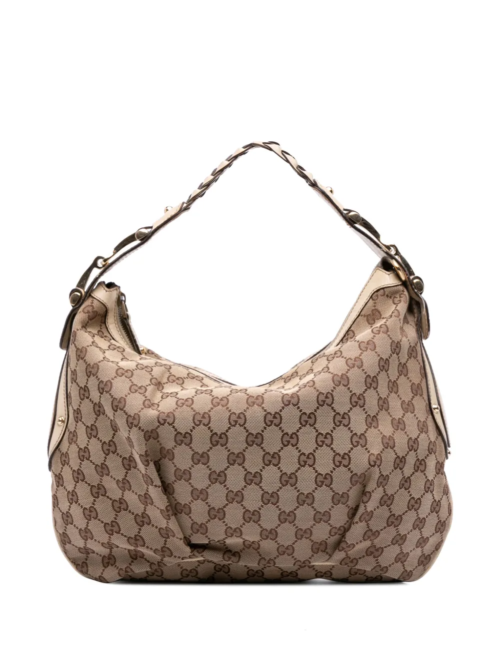 Gucci Pre-Owned 2016-2025 ミディアム GGキャンバス ペラム ホーボーバッグ - ブラウン Gucci Pre-Owned 2016-2025 ミディアム GGキャンバス ペラム ホーボーバッグ - ブラウン