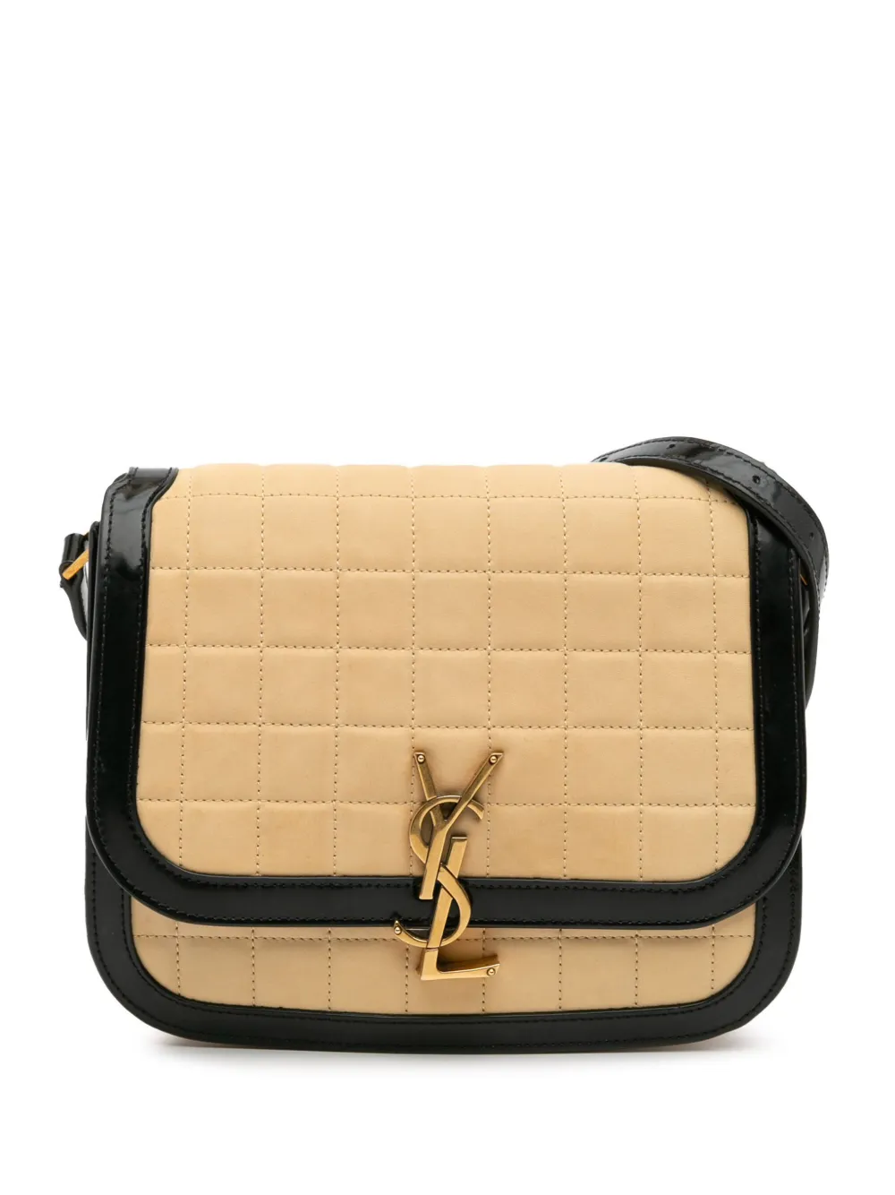 Saint Laurent Pre-Owned 2022 ミディアム キルテッドスエード モノグラム ソルフェリーノ ショルダーバッグ - Saint Laurent Pre-Owned 2022 ミディアム キルテッドスエード モノグラム ソルフェリーノ ショルダーバッグ -