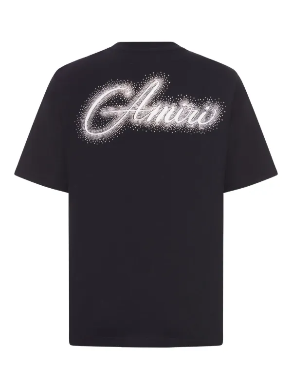 AMIRI crystal-embellishment Cotton T-shirt | Black | FARFETCH
