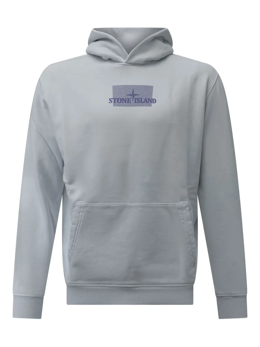 Stone Island grid-print hoodie | Blue | Image 1