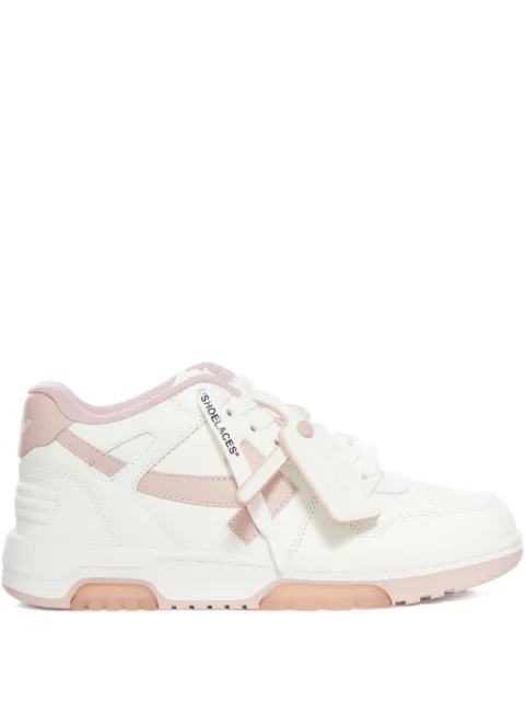 Off-White lace-up panelled leather sneakers 