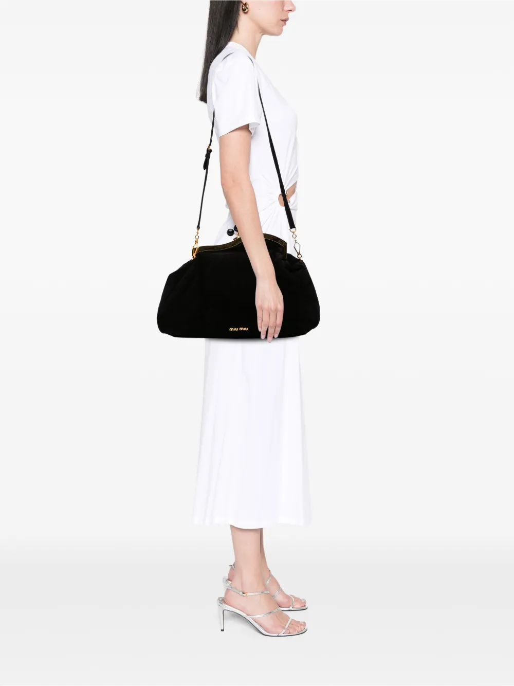 Miu Miu Pre-Owned 2010-2019 Suede Evening Bag crossbody bag | Pre-Owned | Image 2