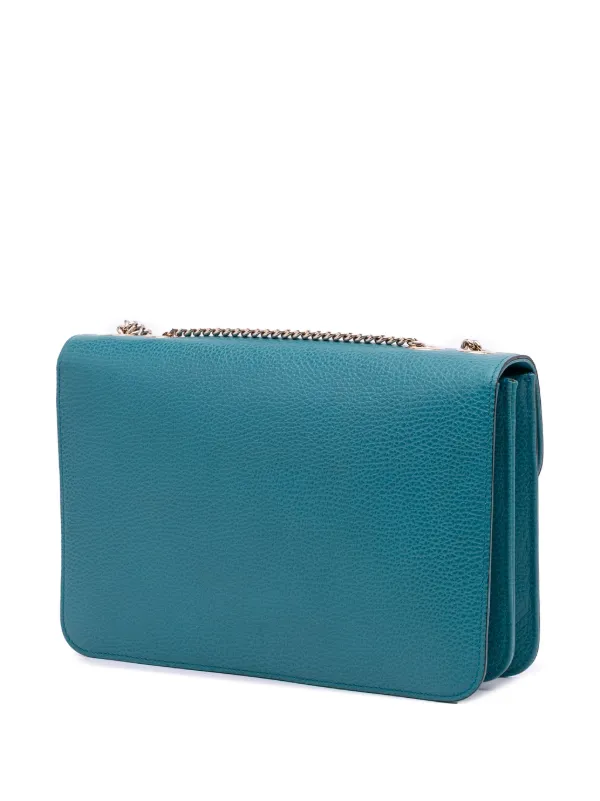 Gucci Pre-Owned 2016-2025 Medium Dollar Calfskin Interlocking G Crossbody  Bag Blue FARFETCH PH