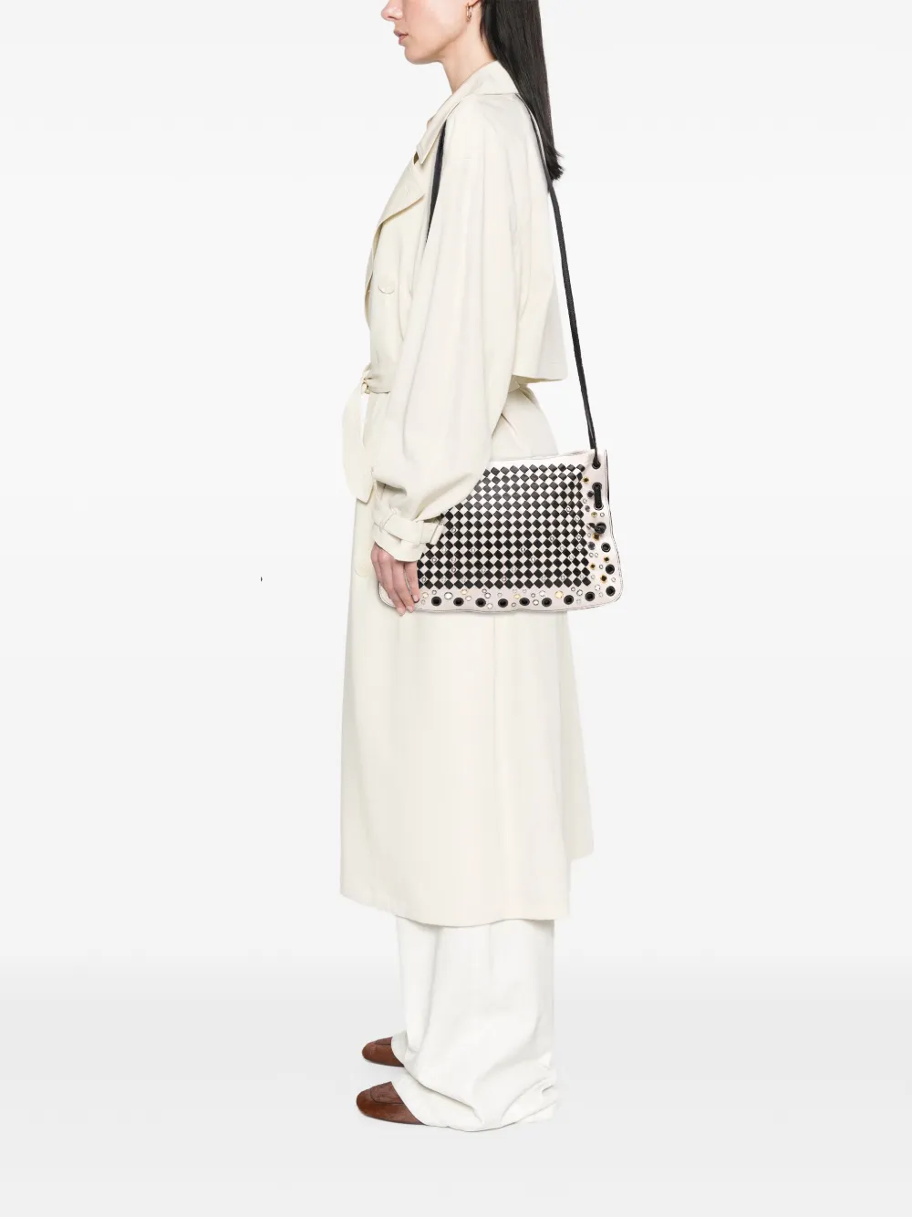 Bottega Veneta Pre-Owned 2012-2025 Nappa Intrecciato Check Grommet Palio crossbody bag | Pre-Owned | Image 2