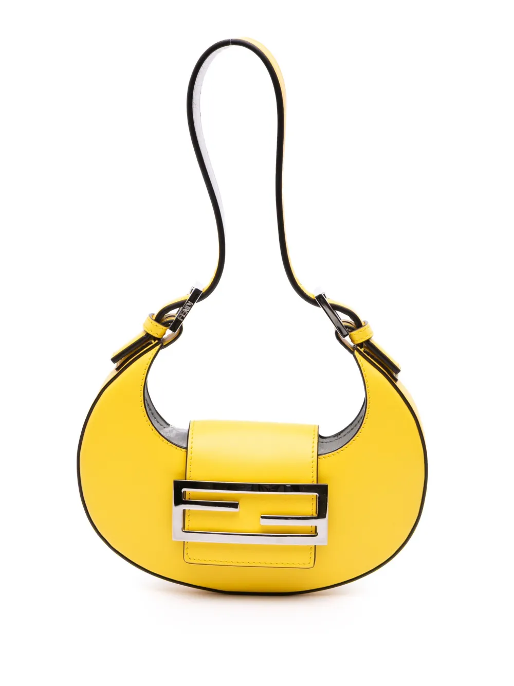 Fendi Pre-Owned 2010-2025 ミニ レザー クッキー ホーボーバッグ - イエロー Fendi Pre-Owned 2010-2025 ミニ レザー クッキー ホーボーバッグ - イエロー