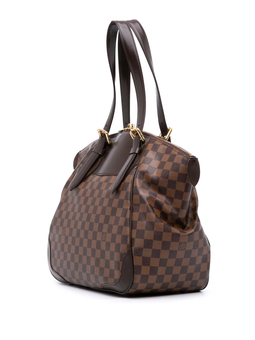 Pre-owned Louis Vuitton 2010 Damier Ebene Verona Gm Shoulder Bag In Brown