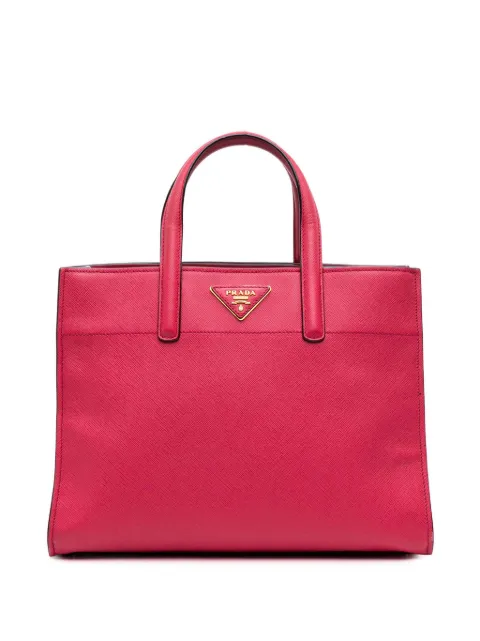 Prada Pre-Owned 2000-2025 Saffiano Soft Triple Pocket Tote satchel