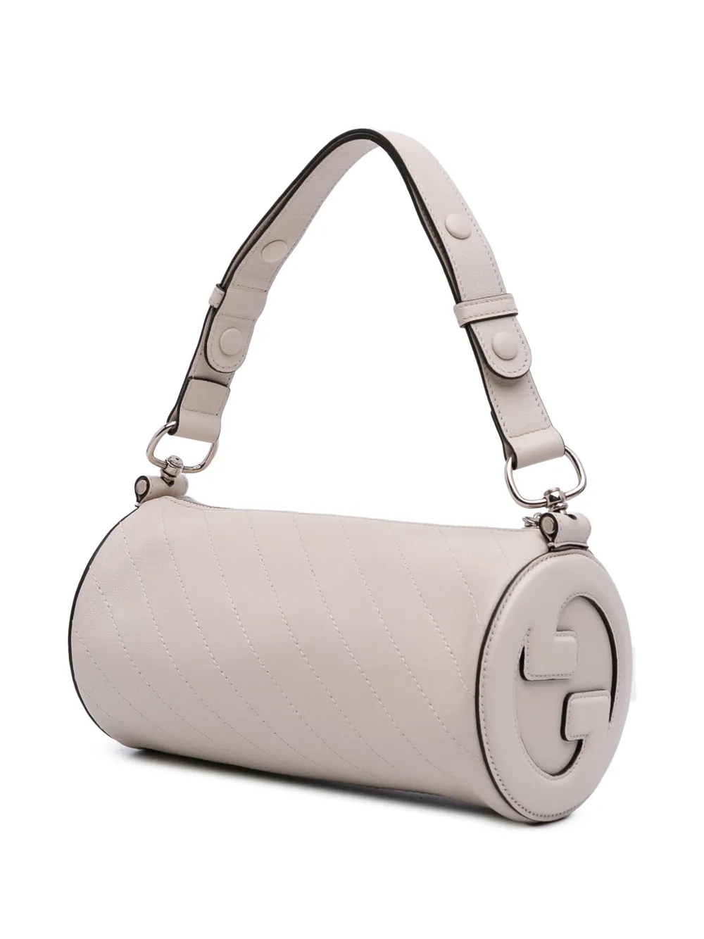 Pre-owned Gucci 2016-2025 Small Leather Blondie Shoulder Bag In White