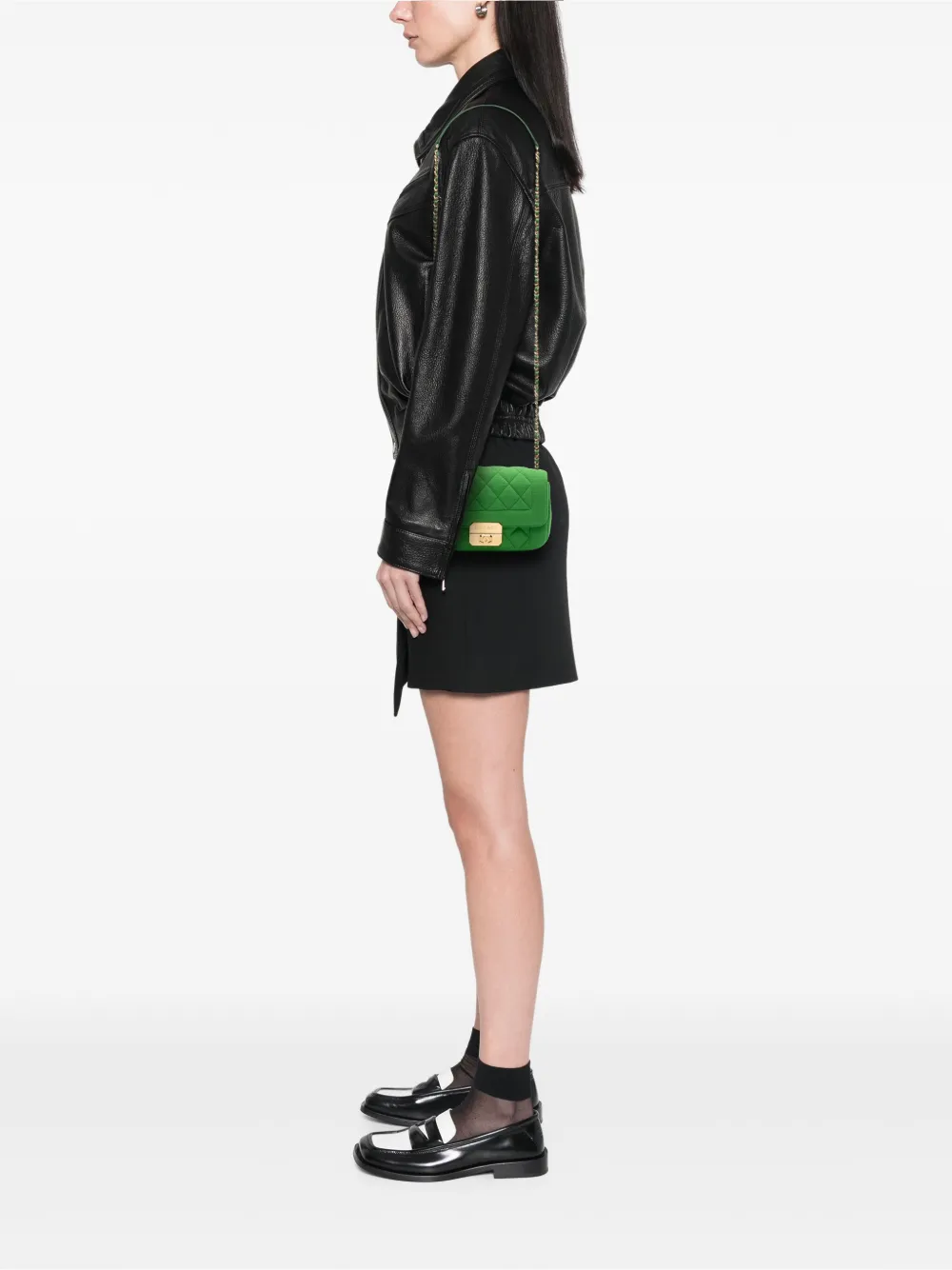 CHANEL Pre-Owned 2014-2015 Mini Jersey Chic With Me Flap crossbody bag | Pre-Owned | Image 2