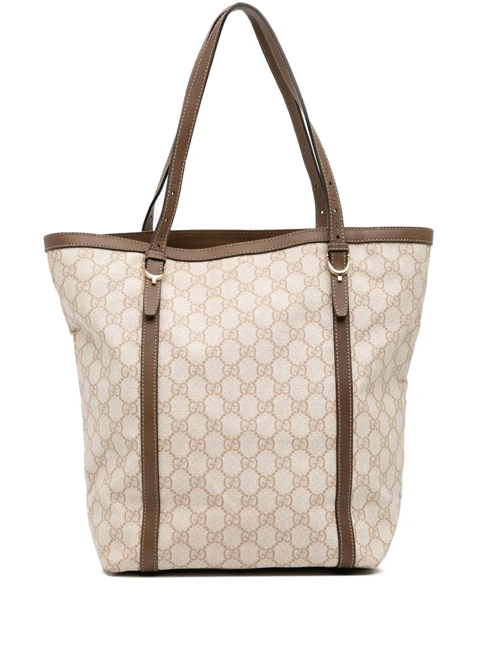 Gucci Pre-Owned 2016-2025 ミディアム GGスプリーム ニース ハンドバッグ - ホワイト Gucci Pre-Owned 2016-2025 ミディアム GGスプリーム ニース ハンドバッグ - ホワイト