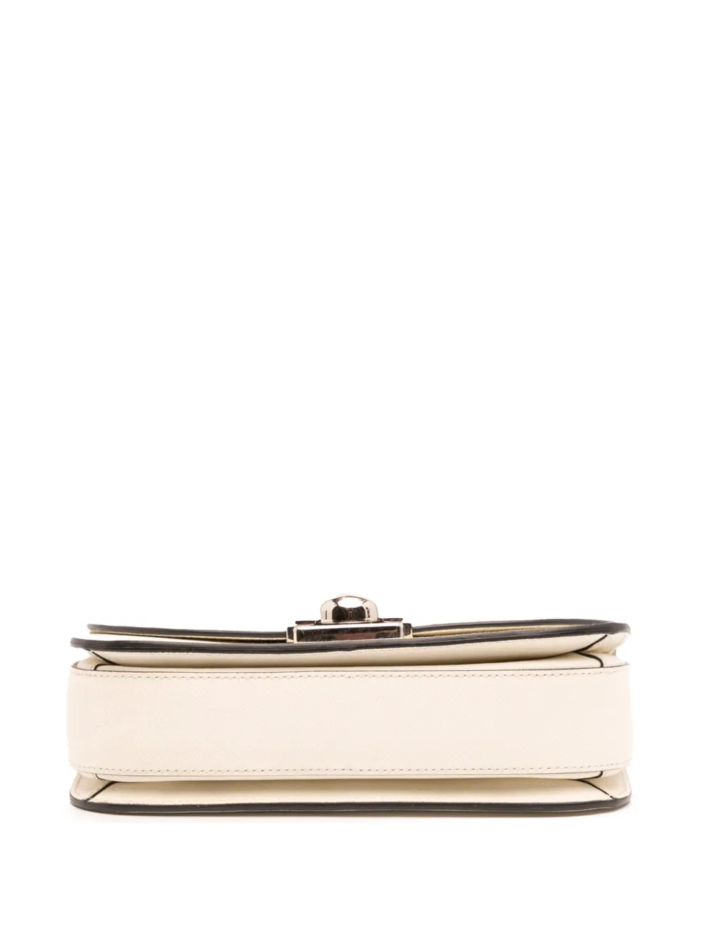 Pre-owned Prada 2016 Saffiano Lux Arcade Satchel In White
