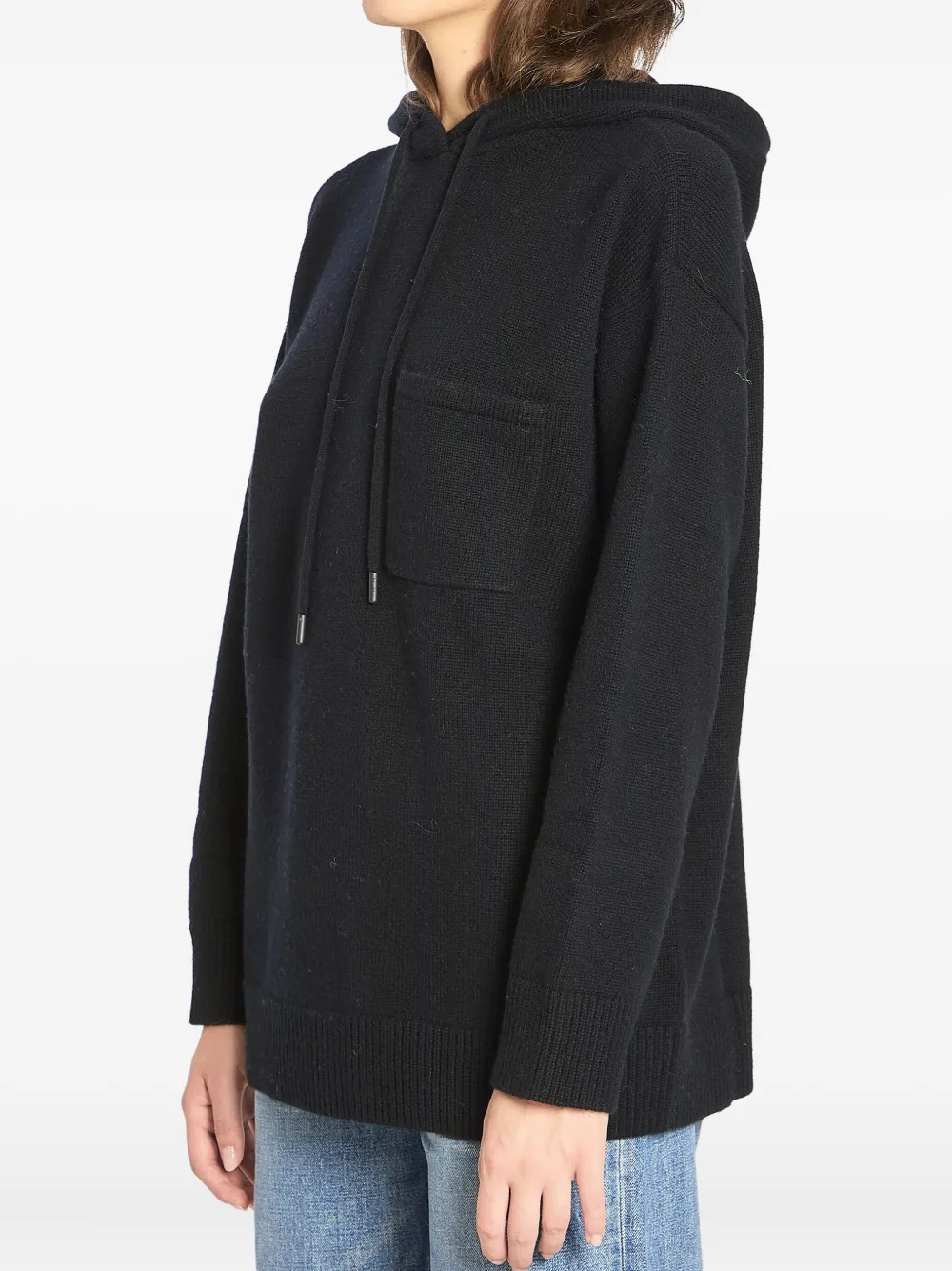 Max Mara logo-patch hoodie - Zwart
