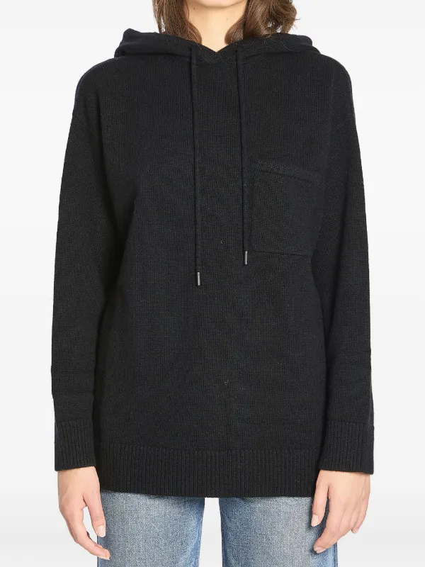 Max Mara Logo-patch Hoodie in Black