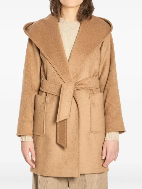 Max Mara hooded belted coat