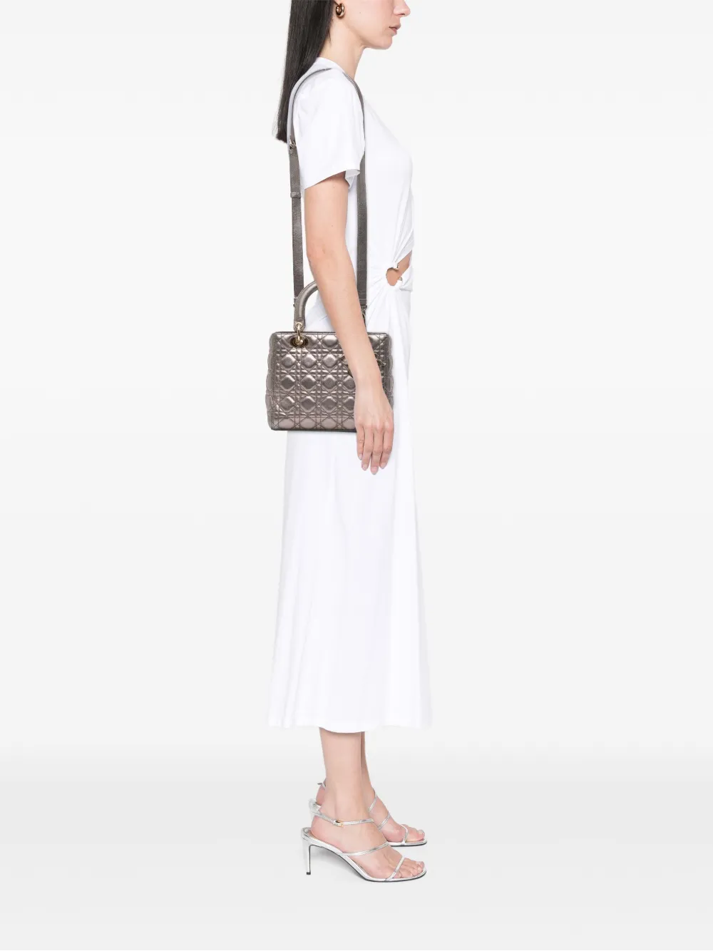 Christian Dior Pre-Owned 2018 Medium Lambskin Cannage Lady Dior satchel | Pre-Owned | Image 2
