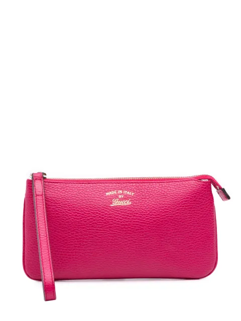 Gucci Pre-Owned 2000-2015 Pebbled Leather Swing Wristlet pouch