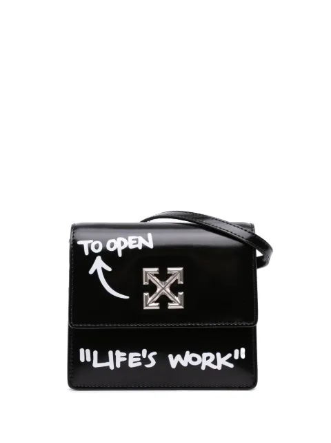Off-White Pre-Owned 2019-2025 Glazed Calfskin Life's Work Jitney 0.7 Bag crossbody bag
