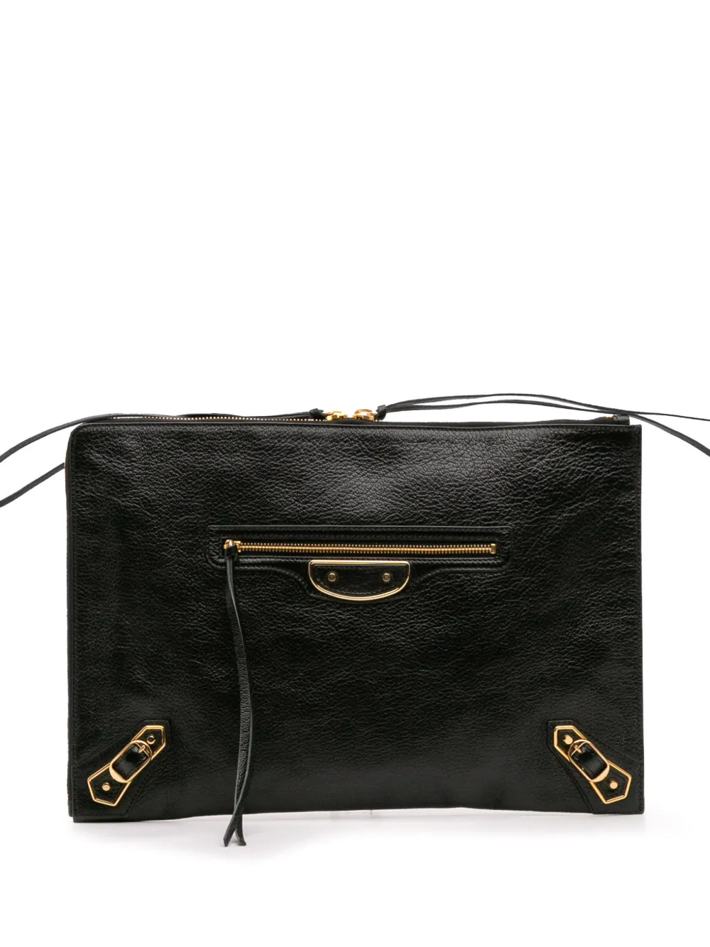 Balenciaga Pre-Owned bolsa de mano Goatskin Motocross Classic Metallic Edge 2016 | negro | Image 1