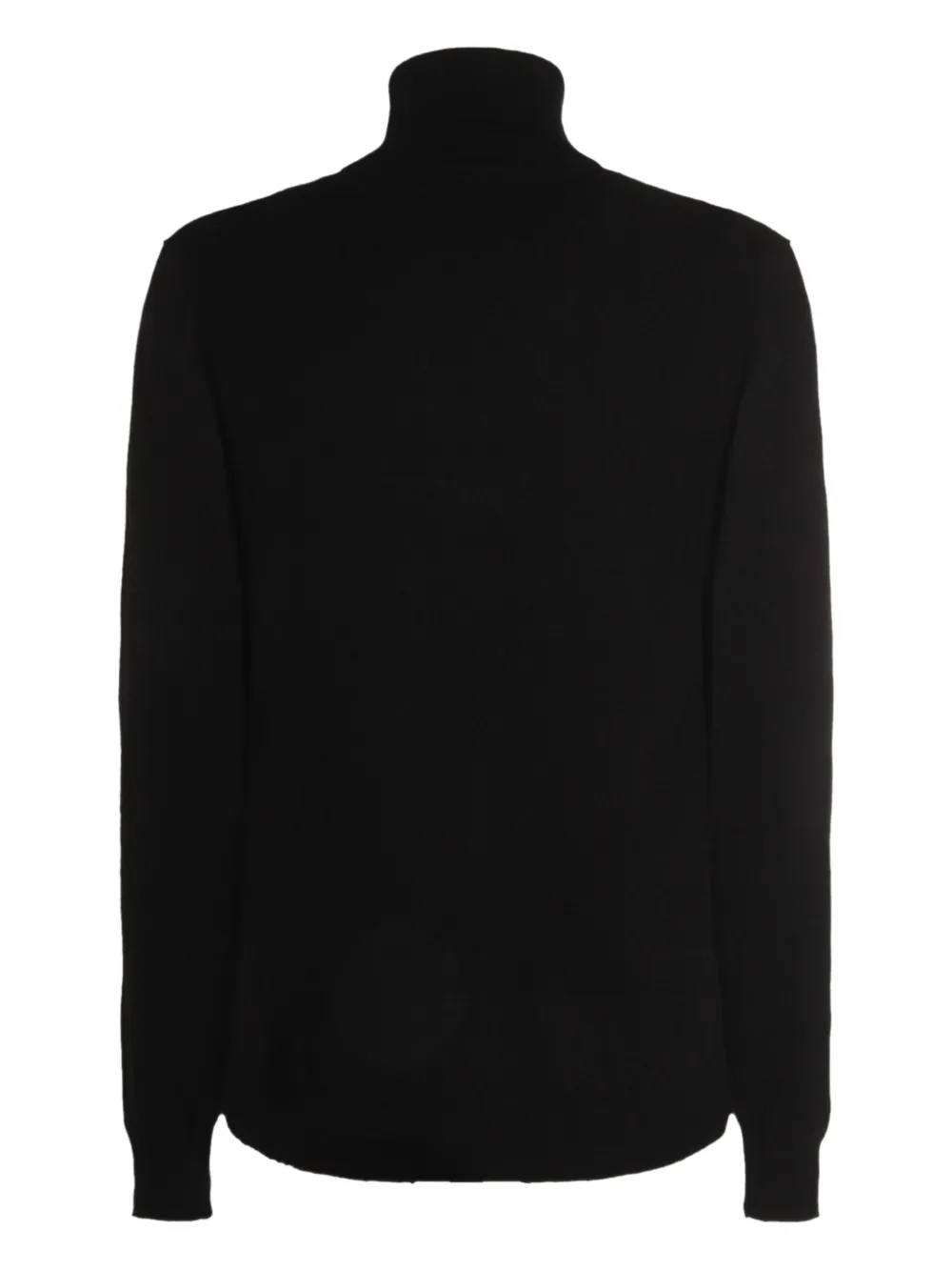 Malo Ribbed Turtleneck Crewneck Knitwear In Black