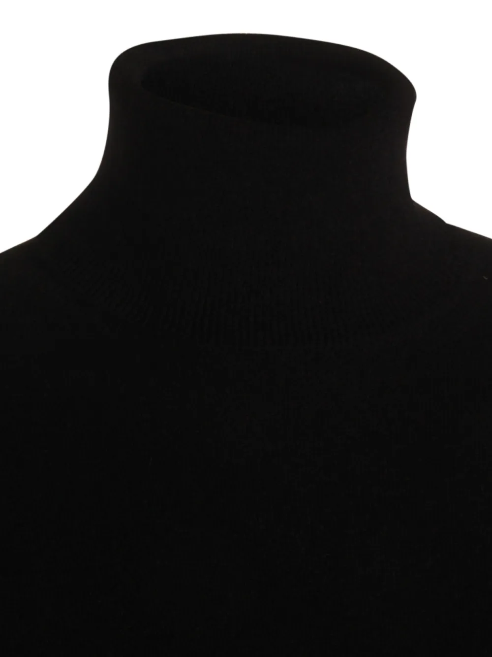 Malo Ribbed Turtleneck Crewneck Knitwear In Black