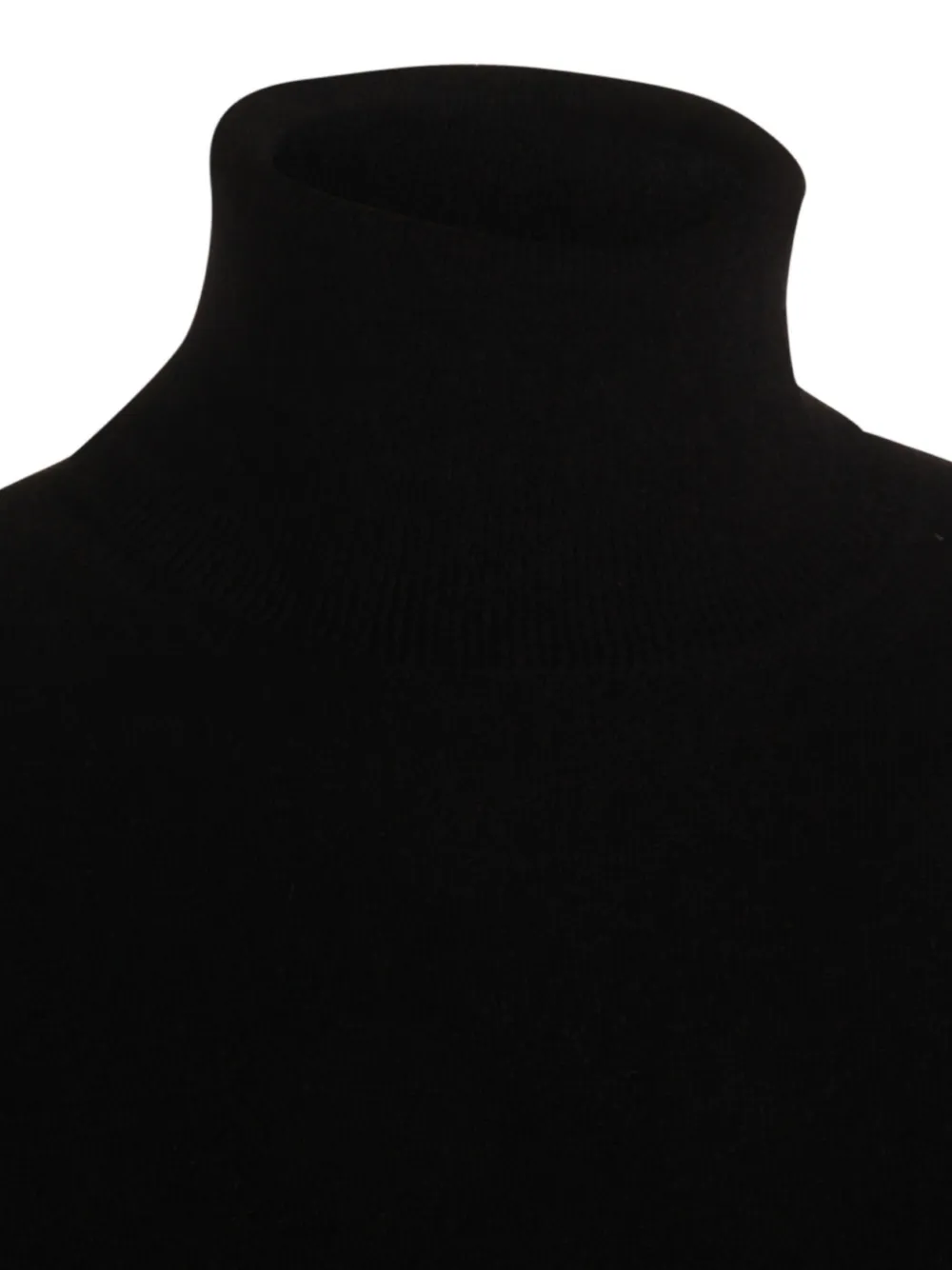 Malo Ribbed Turtleneck Crewneck Knitwear In Black
