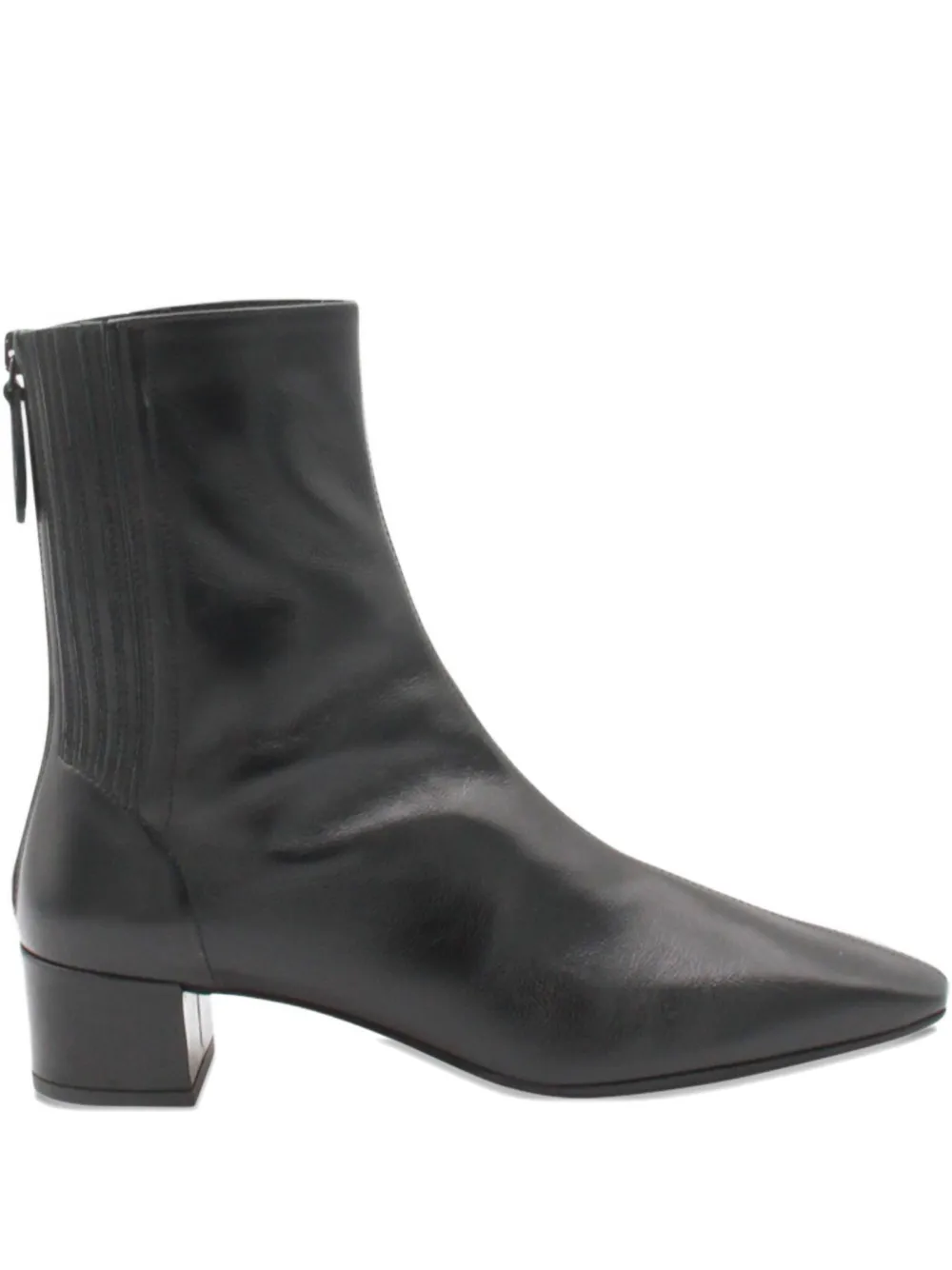 Aquazzura 50mm leather block-heel boots Black