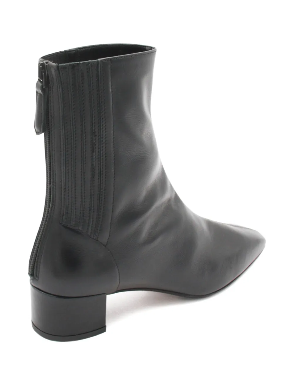 Aquazzura 50mm leather block-heel boots Black