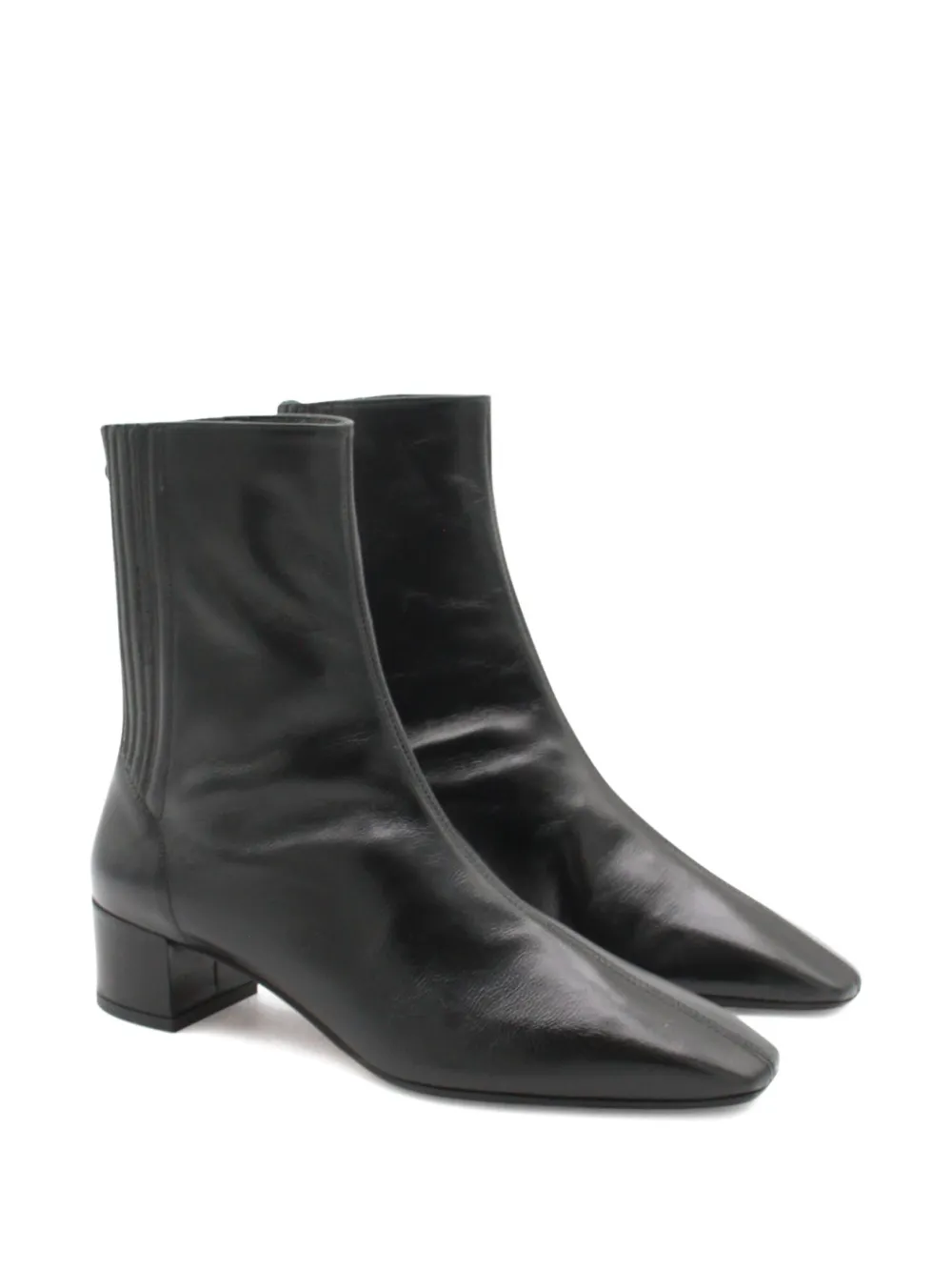 Aquazzura 50mm leather block-heel boots Black