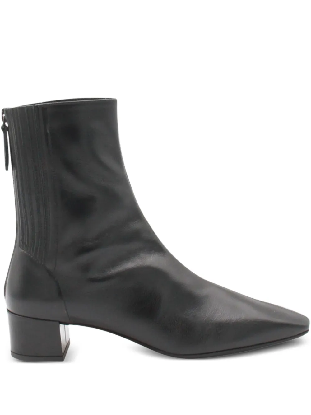 Aquazzura 50mm leather block-heel boots Black