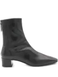 Aquazzura 50mm leather block-heel boots - Black