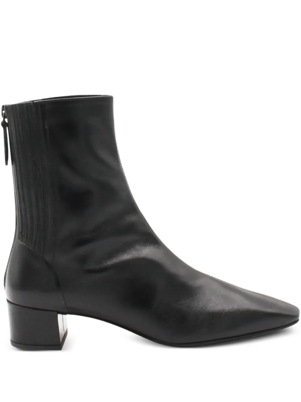 Aquazzura 50mm leather block-heel boots Black