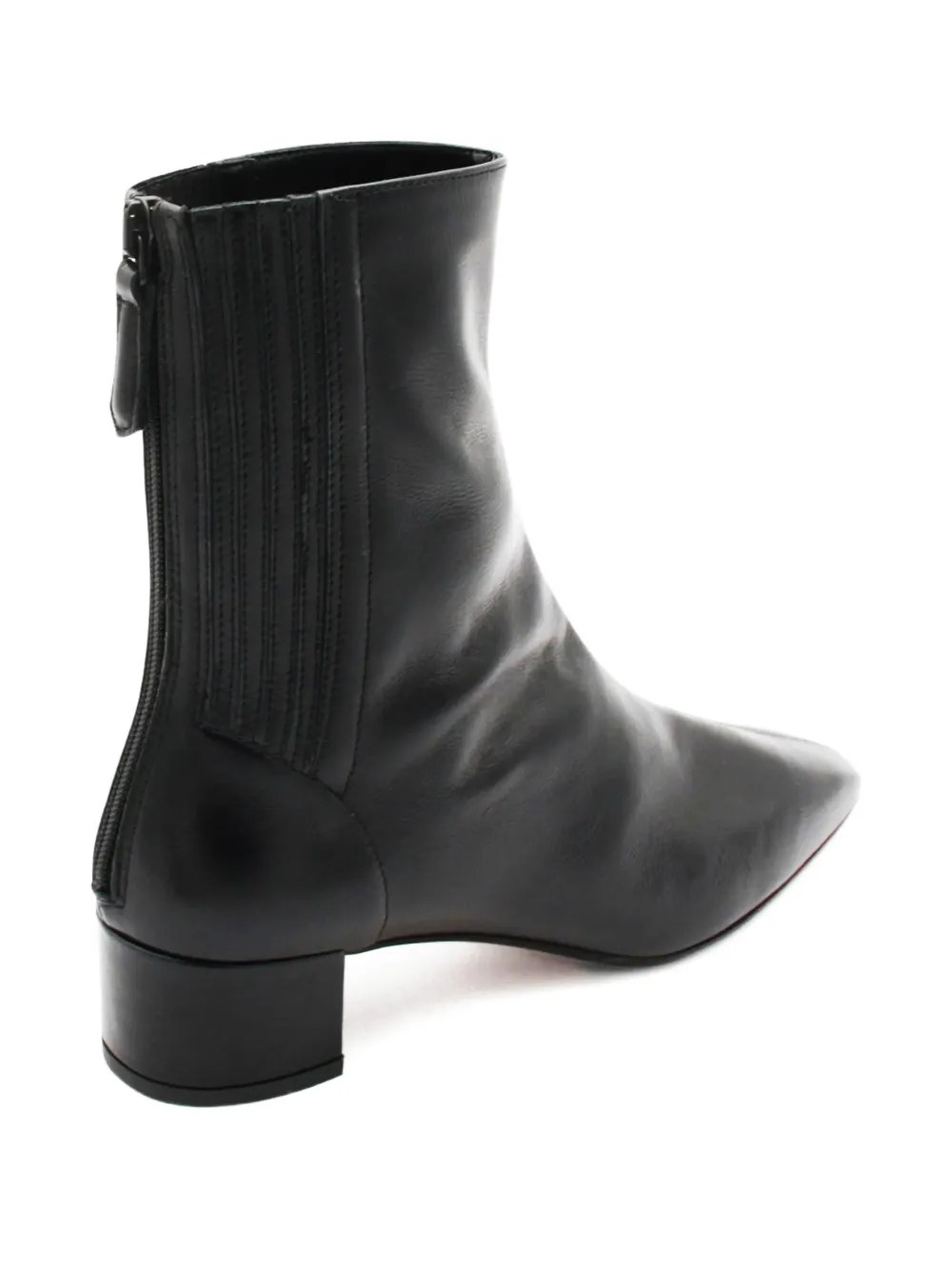 Aquazzura 50 mm leren laarzen met blokhak Zwart