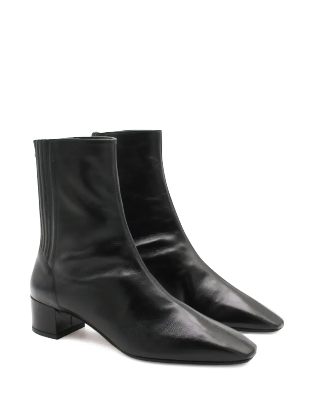 Aquazzura 50 mm leren laarzen met blokhak Zwart