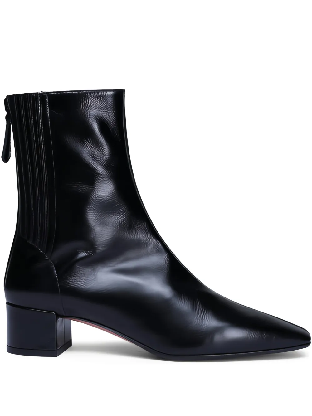 Aquazzura 50mm leather block-heel boots - Nero