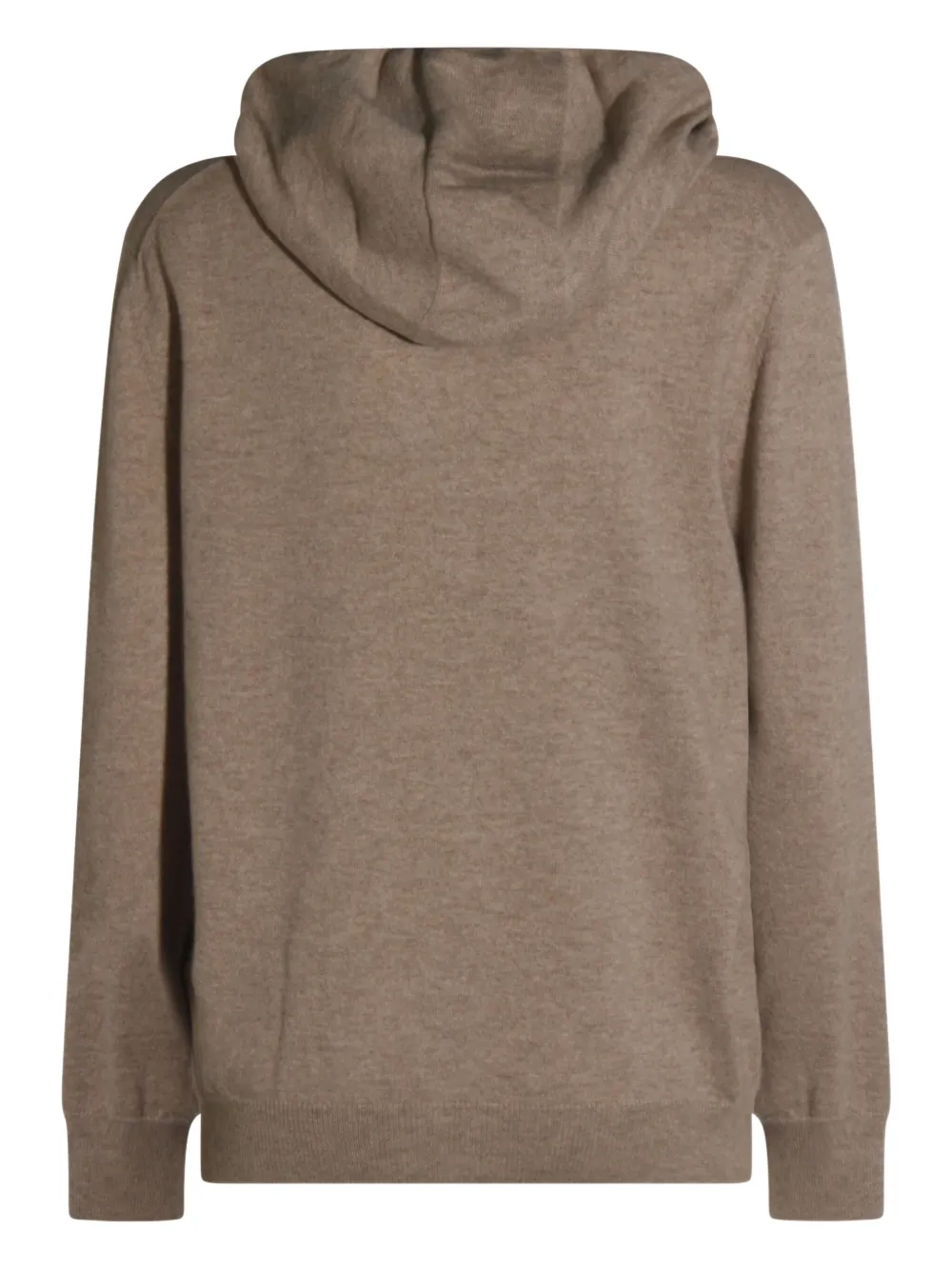 Malo zip-up cotton hoodie - Bruin