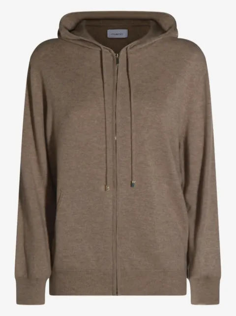 Malo zip-up cotton hoodie