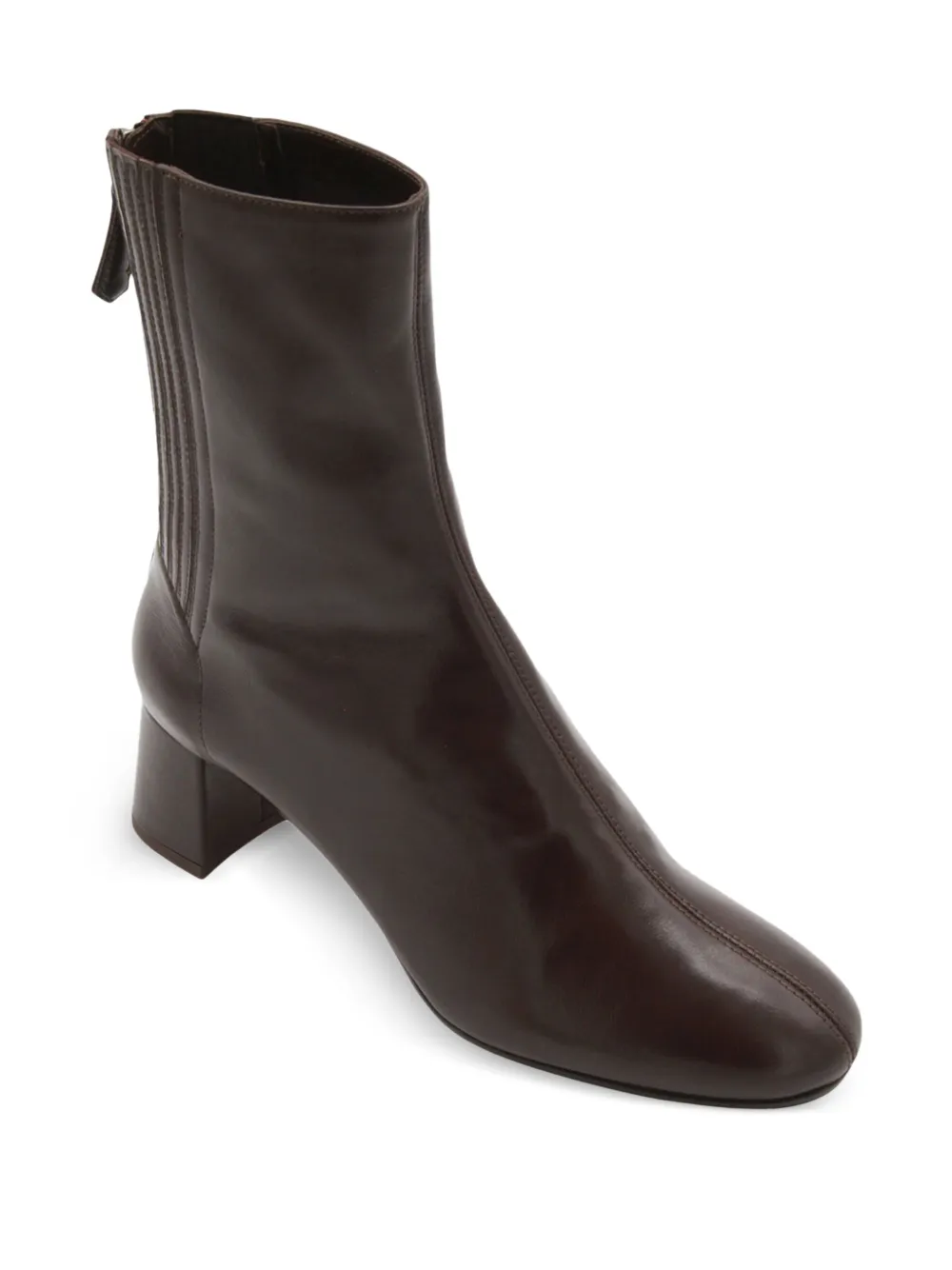 Aquazzura leather block-heel boots Brown