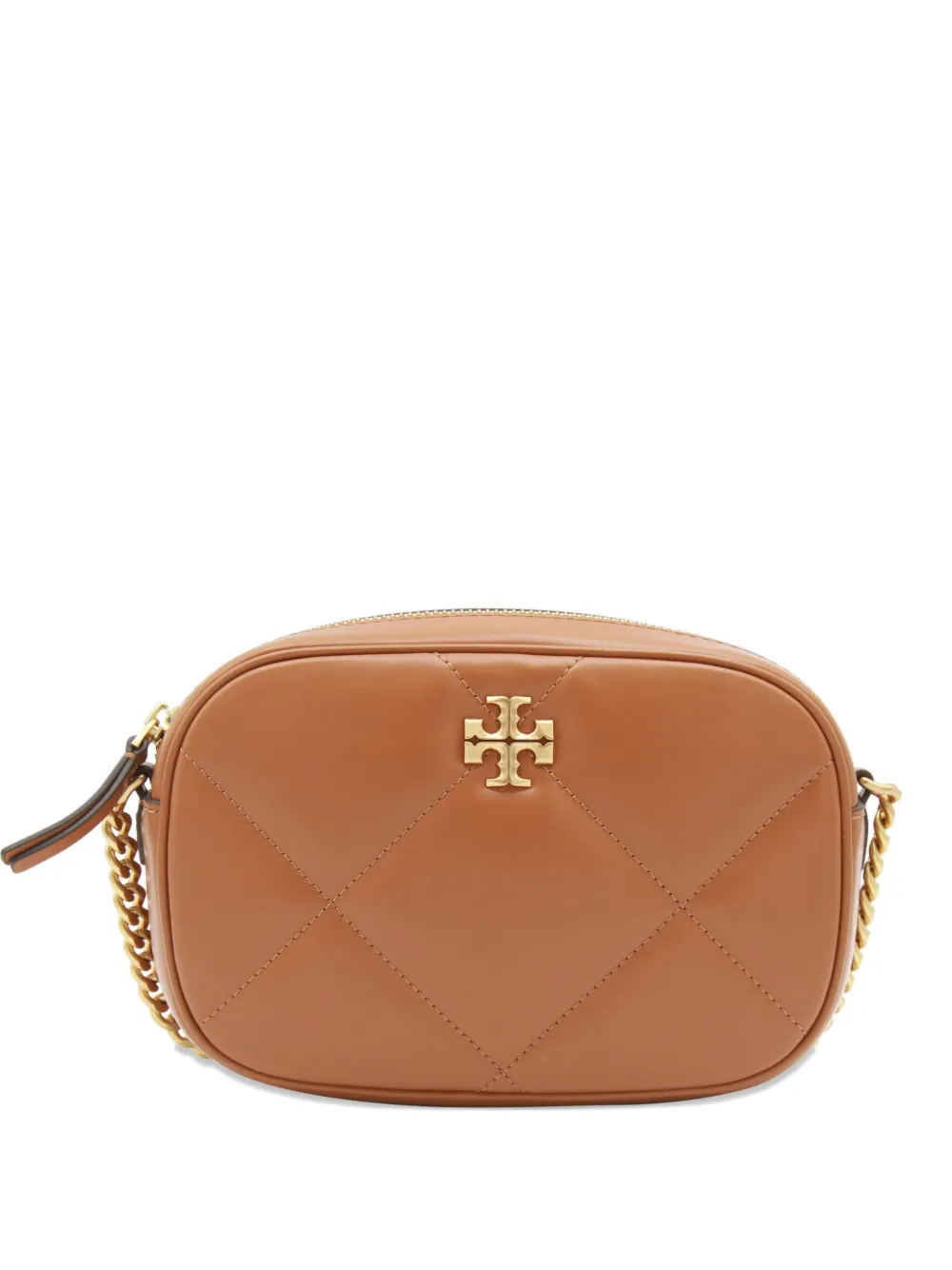 Tory Burch Quilted-pattern Chain-strap Mini Bag In Brown