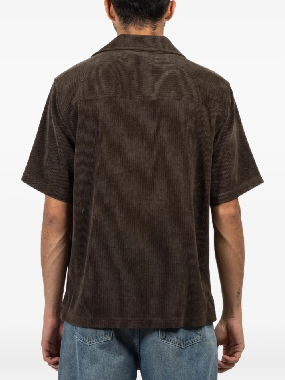 Simkhai Dane Corduroy-buttoned Shirt In Brown