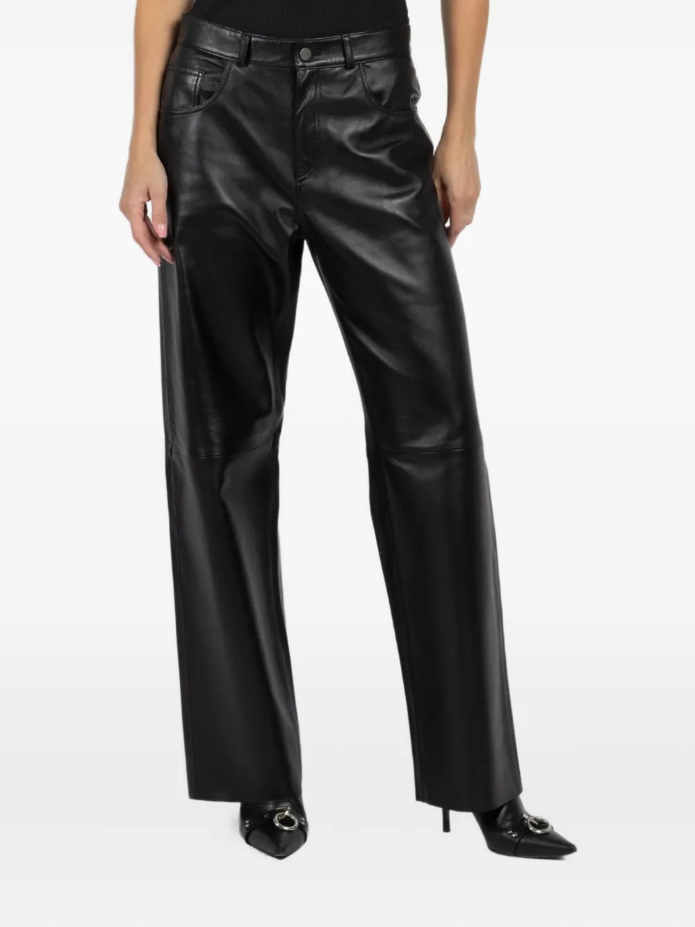 Haikure leather trousers | Black | Image 1