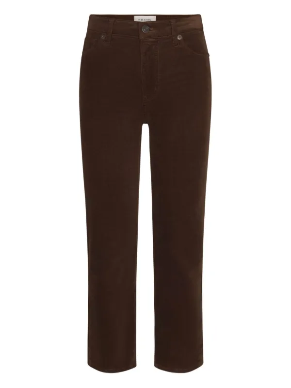 Frame Corduroy Straight-leg Trousers in Brown