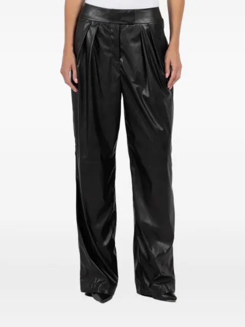 The Sei pleated faux-leather trousers