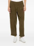Labo Art elasticated-waist corduroy trousers - Green