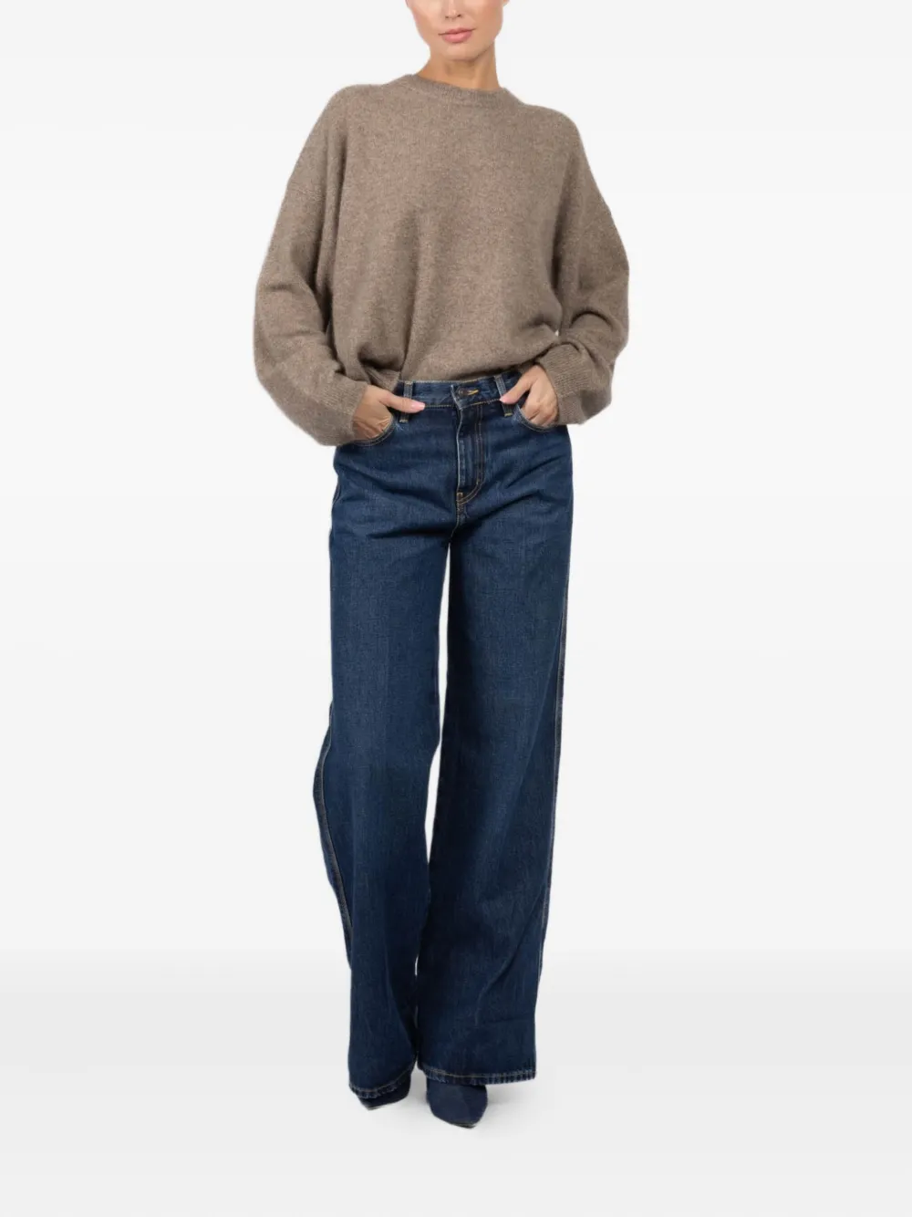 FRAME Jeans met vijf zakken en cuffs - Blauw