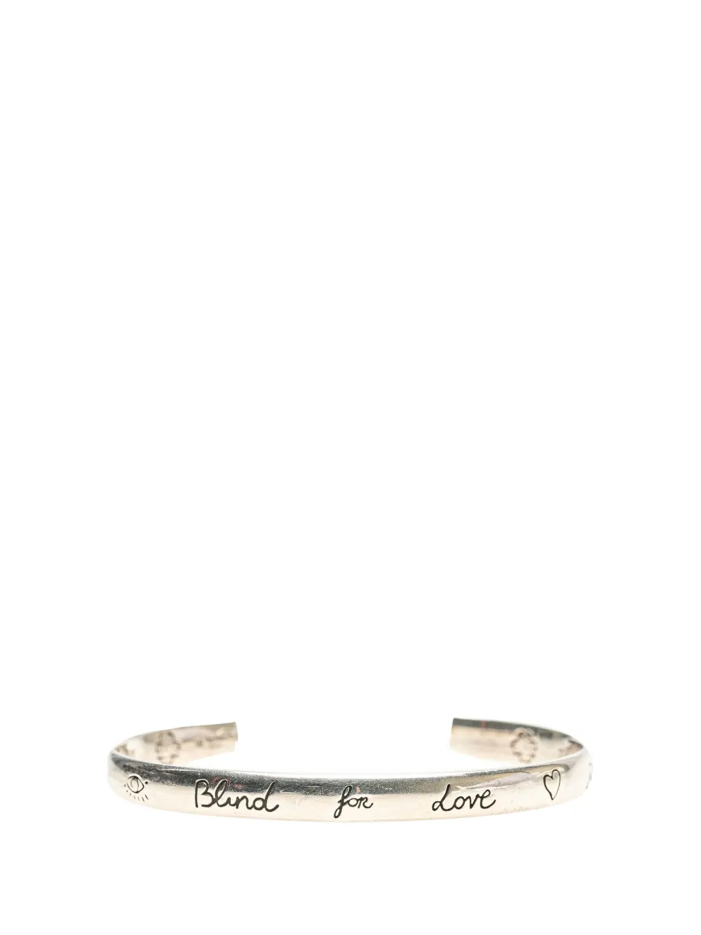 Gucci Pre-Owned 2016-2025 Sterling Silver Blind For Love Cuff bracelet Gucci Pre-Owned 2016-2025 Sterling Silver Blind For Love Cuff bracelet