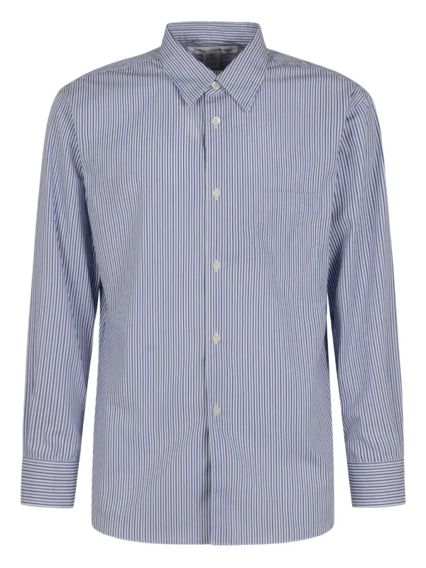 Comme des garçon Comme Des Garçons Striped Cotton Shirt | Blue | FARFETCH SG