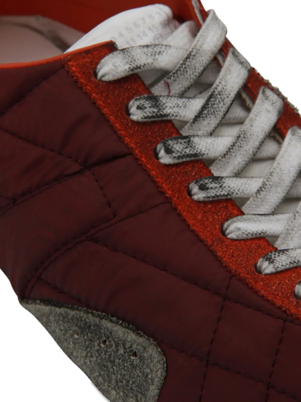 Maison Margiela quilted suede sneakers Red