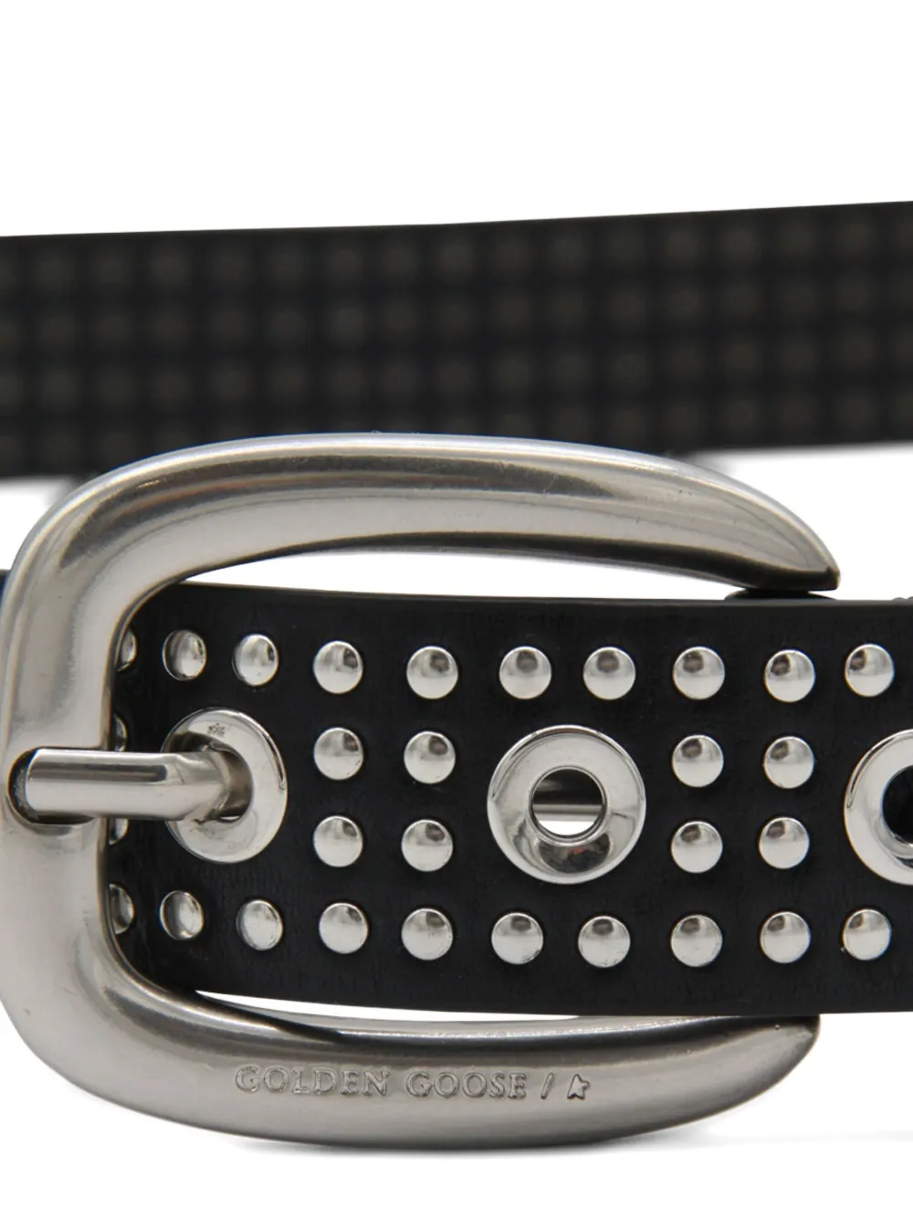 Golden Goose Riem met studs - Zwart