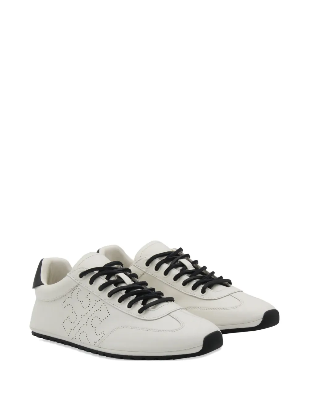 Tory Burch FIELD perforated logo sneakers - Wit