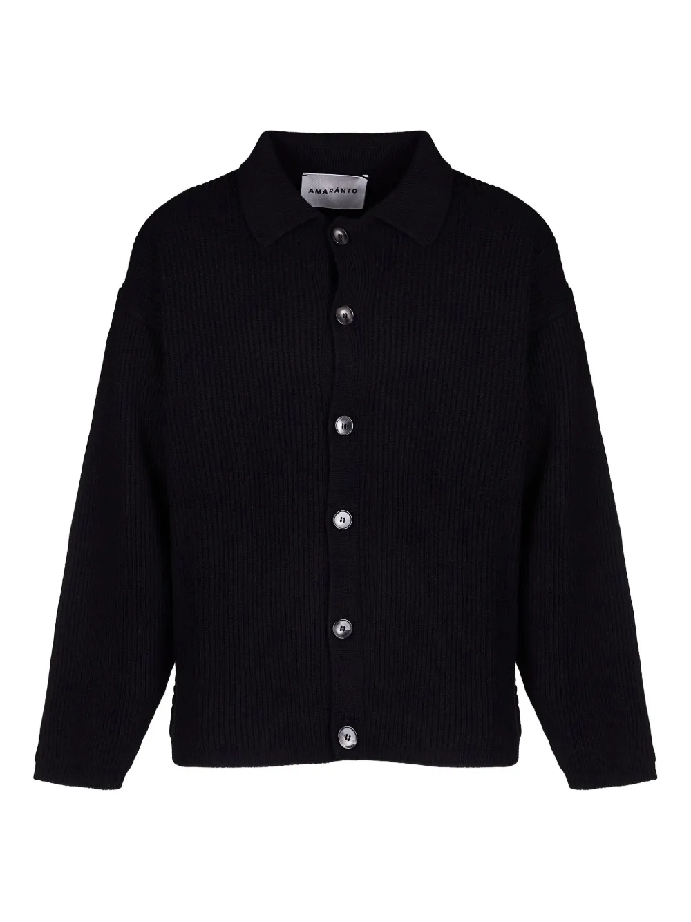 AMARÁNTO buttoned collared cardigan | Black | Image 1
